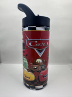 Cars Water Tumbler, Custom Water Tumbler, 16oz 20oz Custom Tumbler, Water Tumbler for Kids, School Water Bottle, Kids Return Gifts