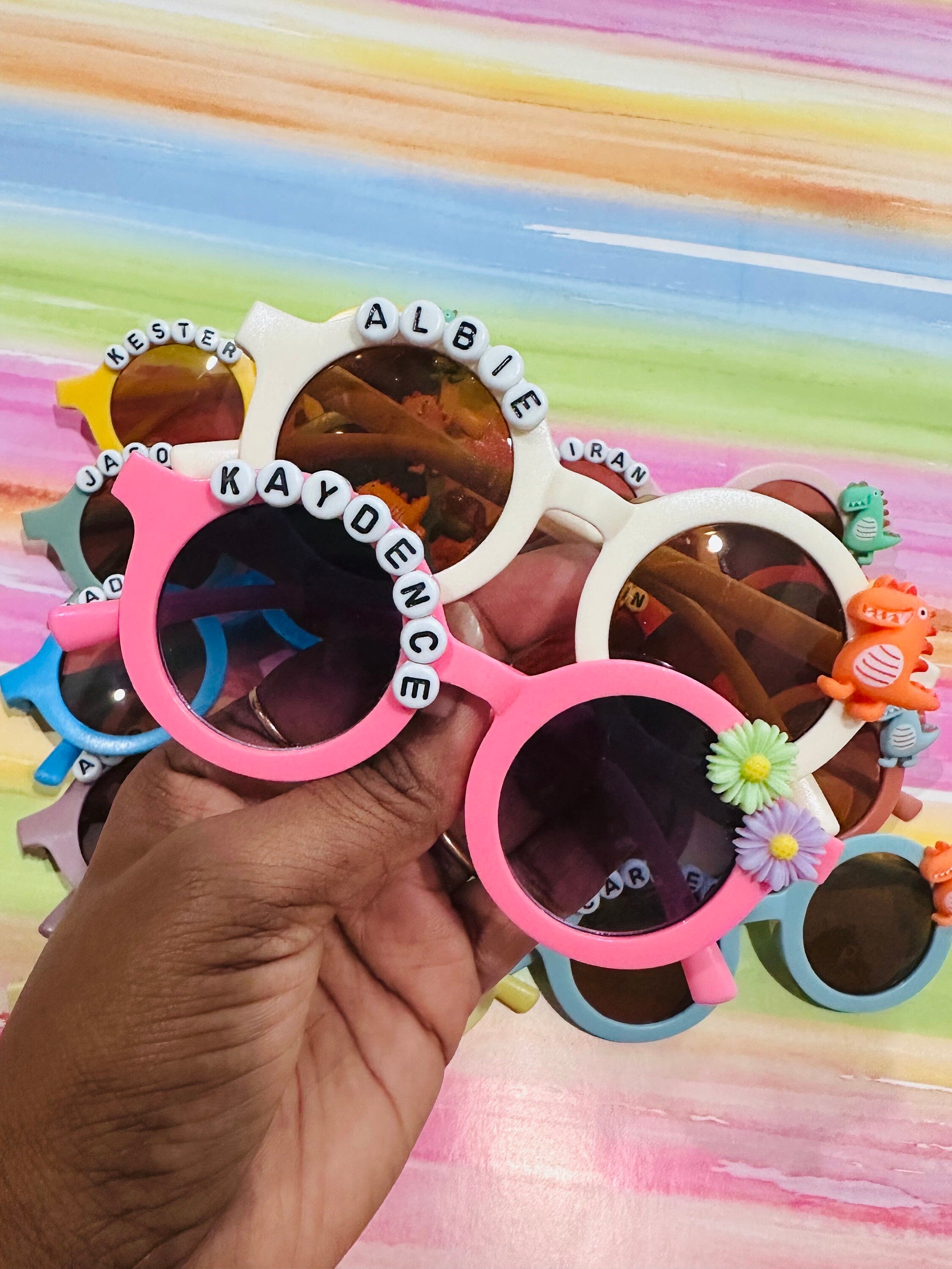 Personalized Sunglasses for Kids, Daisy Sunglasses for kids, Toddler Sunglasses, Flower Glasses, Custom Glasses, Party Favors, Valentines