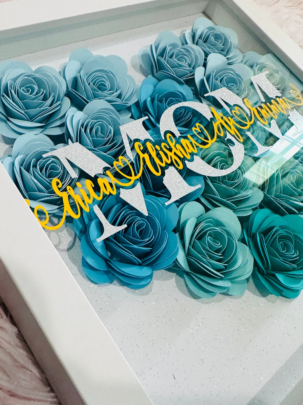 Mother’s Day Shadow Box, MOM shadow Box, Mothers day Gifts, Gifts for Her, Paper flower Shadow Box, Customized Gifts, Personalized Gifts