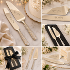 Personalized Wedding Cake Knife & Server Set