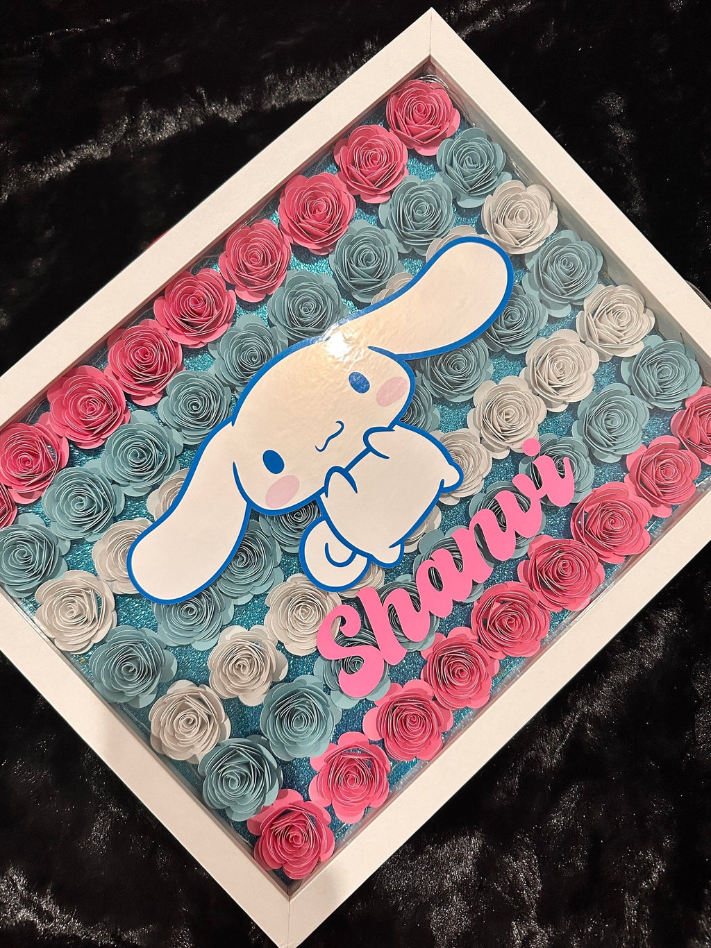 Shadow Box -  Custom Cinnamoroll Themed with String Lights