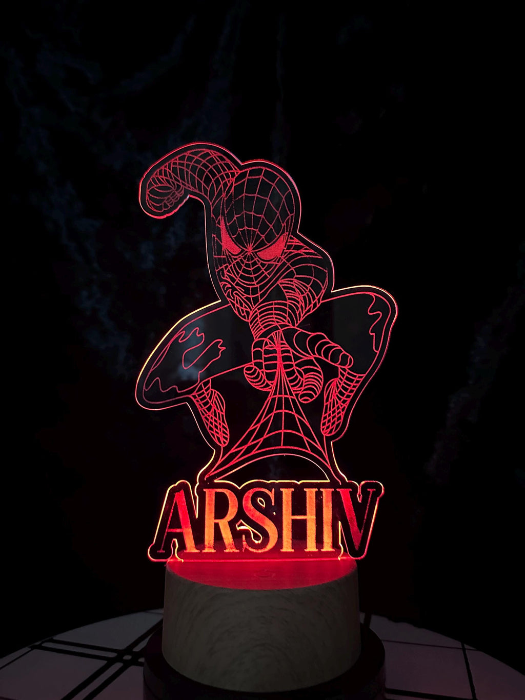 Spiderman Night Light, Kids Night Light, Cute Night Light, Custom Night Light, Gift for Kids, Personalized Night Light, Night Light, Gifts