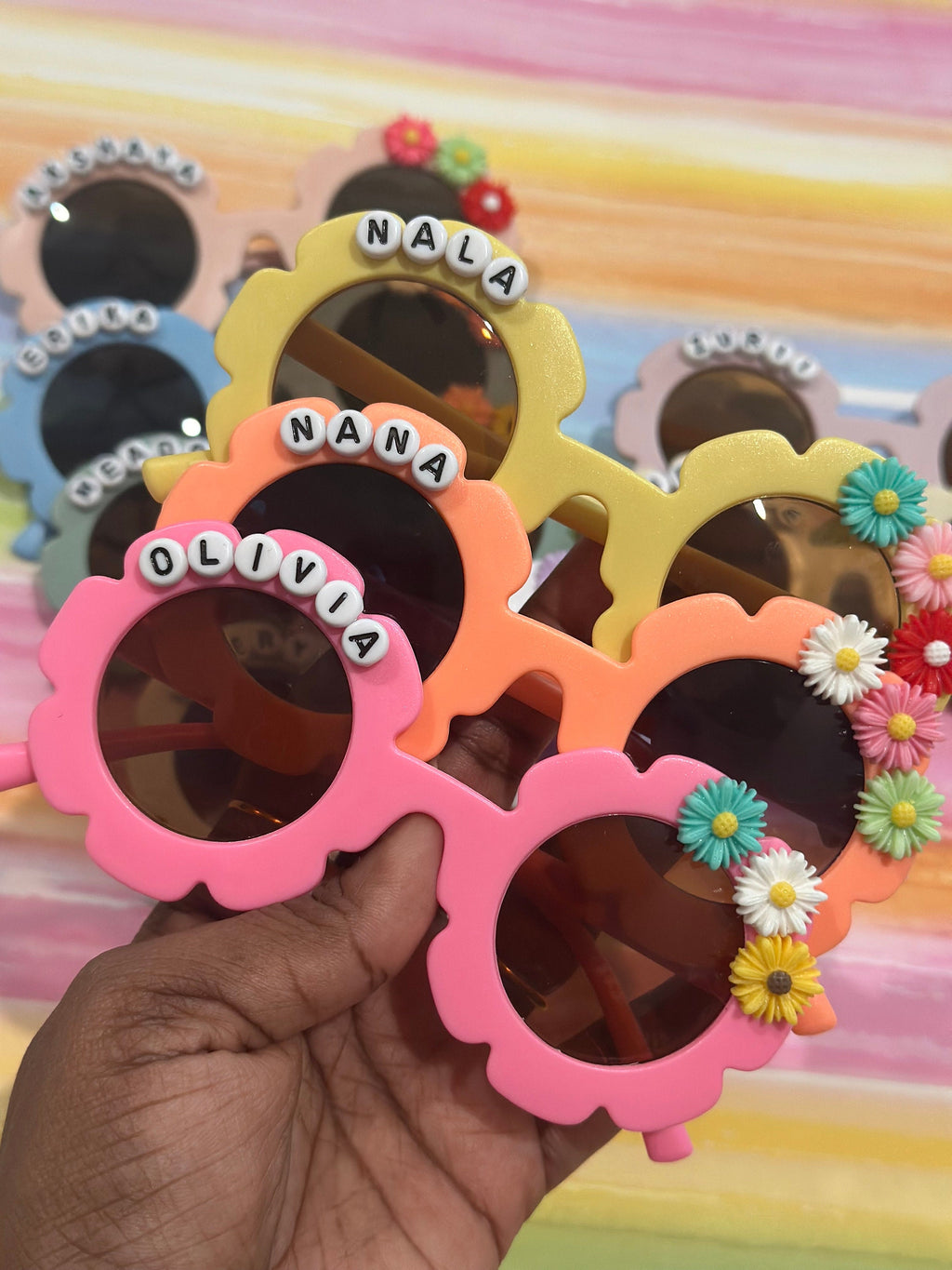 Personalized Sunglasses for Kids, Daisy Sunglasses for kids, Toddler Sunglasses, Flower Glasses, Custom Glasses, Party Favors, Valentines