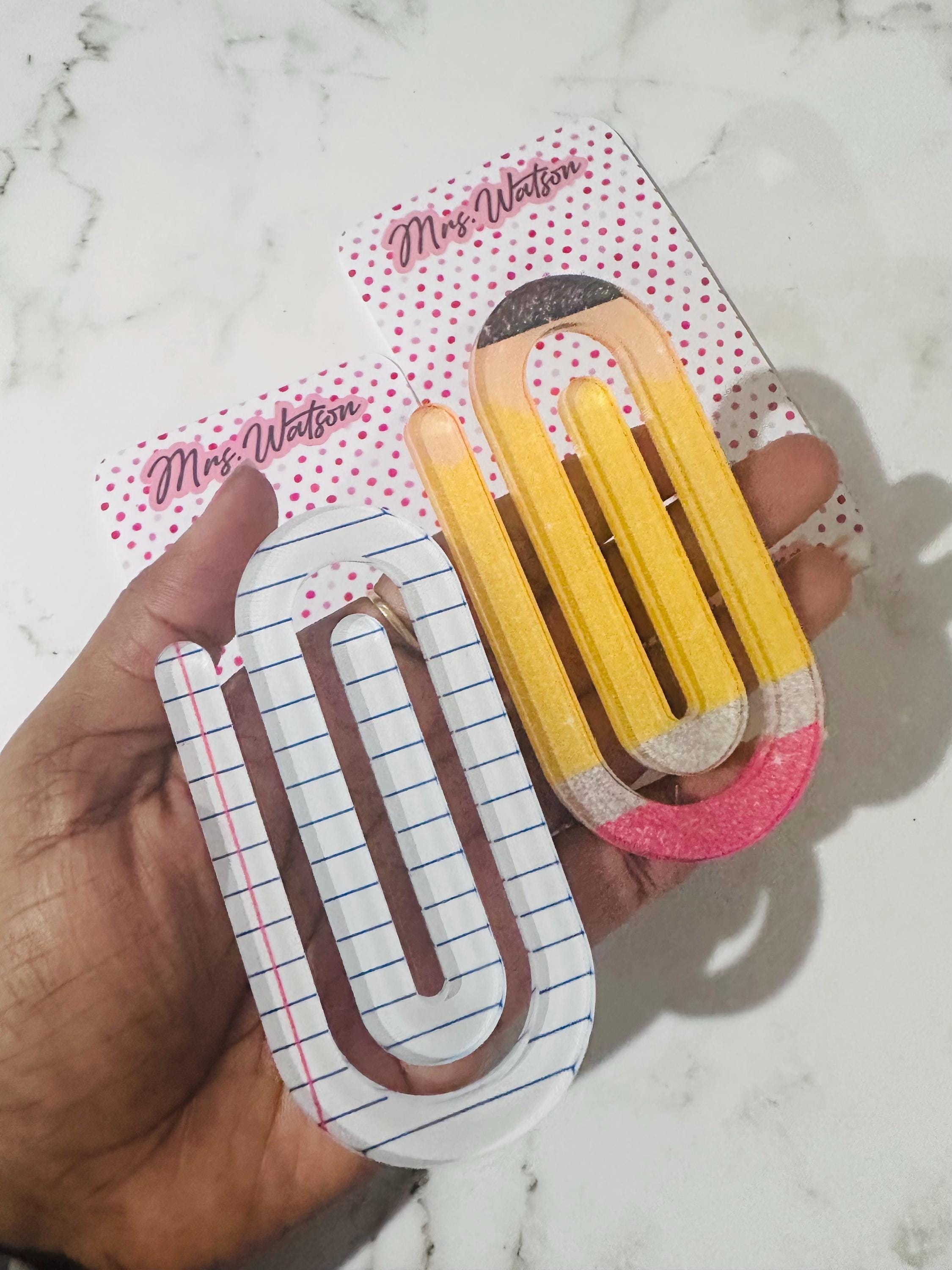 Personalized Jumbo Paperclip for Teacher Gift – Custom Name Clip, Teacher Appreciation, End of Year, Desk Accessory, Teacher Gift, Paperclip