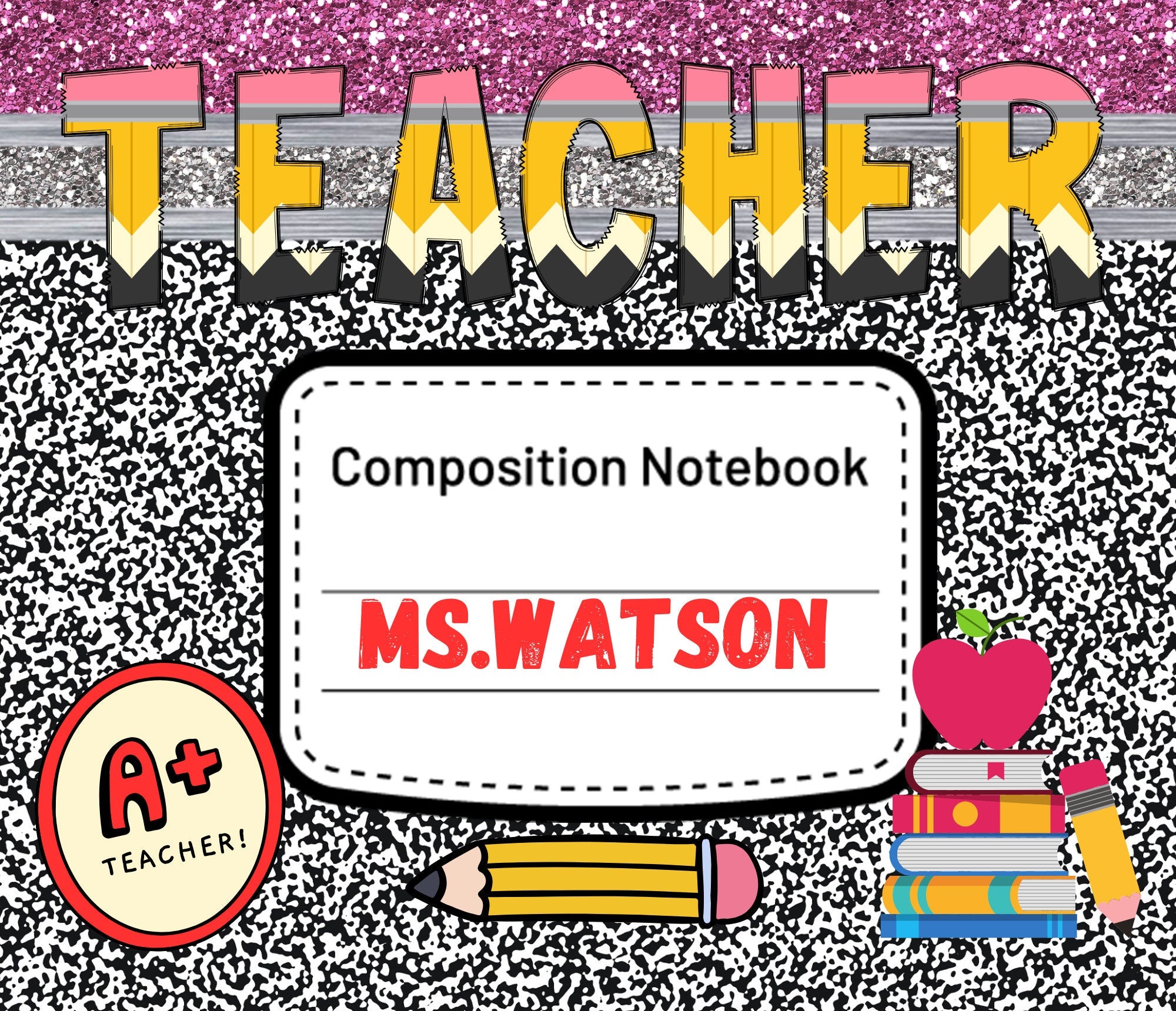 Teacher Mouse Pad, Teacher Gifts, Teacher Desk Supplies, Mouse Pad, Teacher Year end Gifts, Mousepads, School Supplies, Back to School