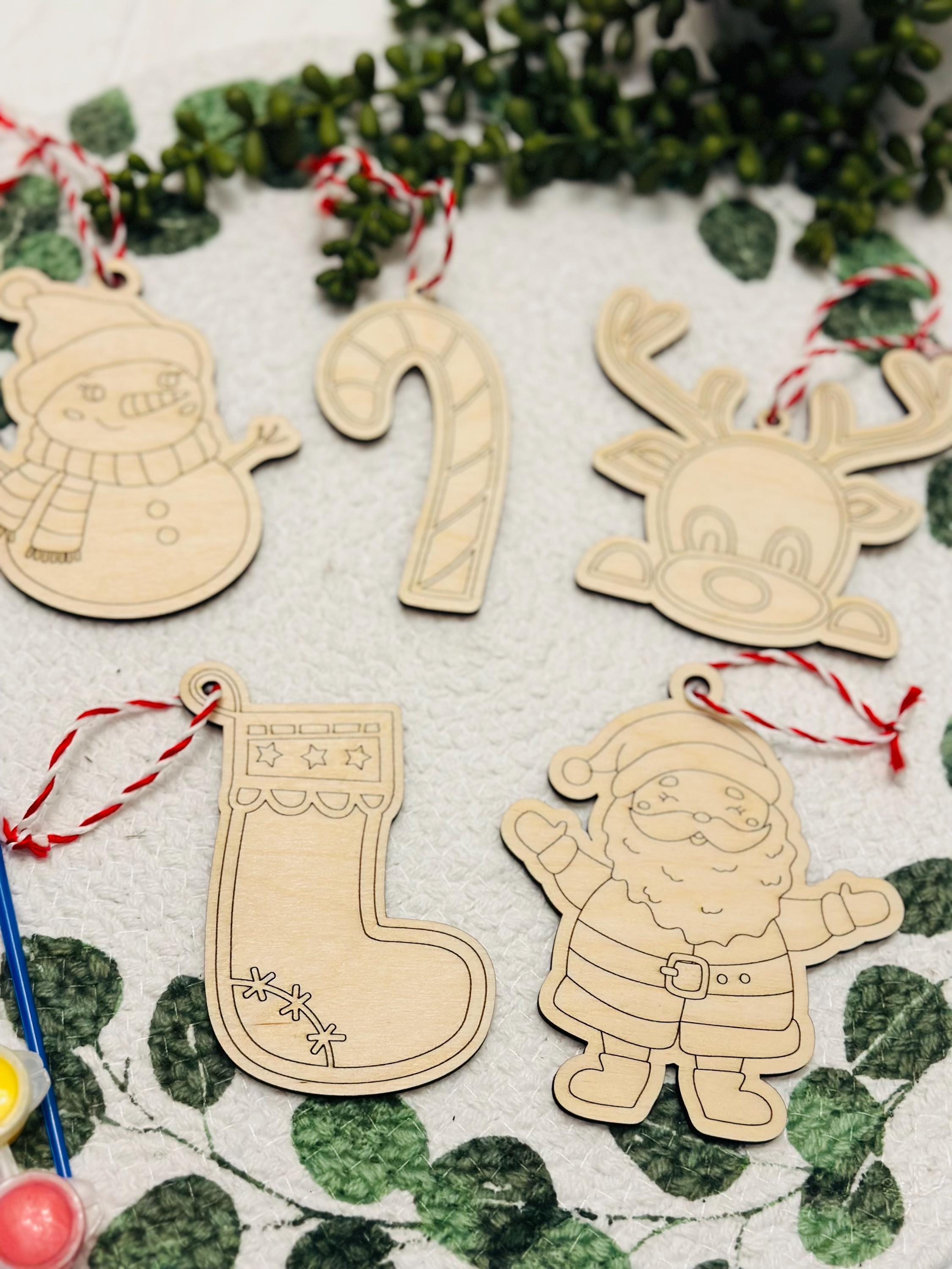 Christmas Ornaments Coloring Kit, DIY Coloring Ornaments, Kids Christmas Ornaments, Coloring Ornaments, Christmad Ornaments, Christmas