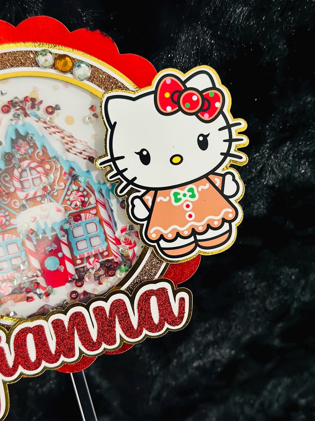 Custom Cake Topper, Birthday Cake Topper, Hello Kitty Cake Topper, Cake Topper, Personalized Cake Topper, Birthday, Birthday Party Supplies