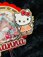 Custom Cake Topper, Birthday Cake Topper, Hello Kitty Cake Topper, Cake Topper, Personalized Cake Topper, Birthday, Birthday Party Supplies
