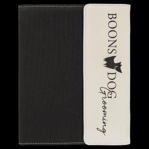 Laserable Leatherette Portfolio with Notepad, Personalized Teacher Portfolio, Custom Leather Notepad Holder, Teacher Appreciation Gifts