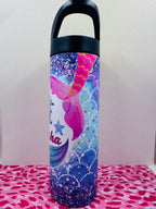 Mermaid Tumbler, 20oz 16oz Water Tumbler, Kids Water Bottle, Return Gifts, School Water Bottle, Back to School Water Bottle, Mermaid Bottle