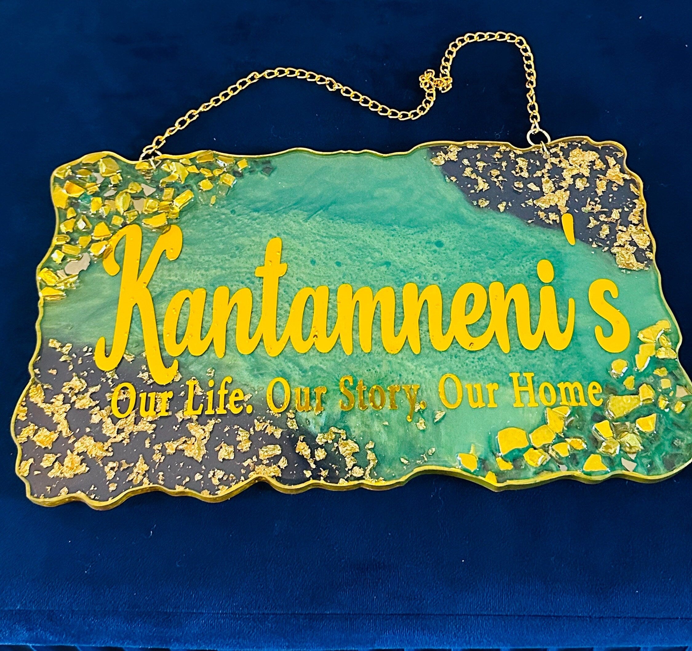 Resin Name Sign, Resin Door Sign, Resin Door Hanger, Resin Name Board, Resin Family Name Sign, Resin, Housewarming Gifts, Custom Door Sign