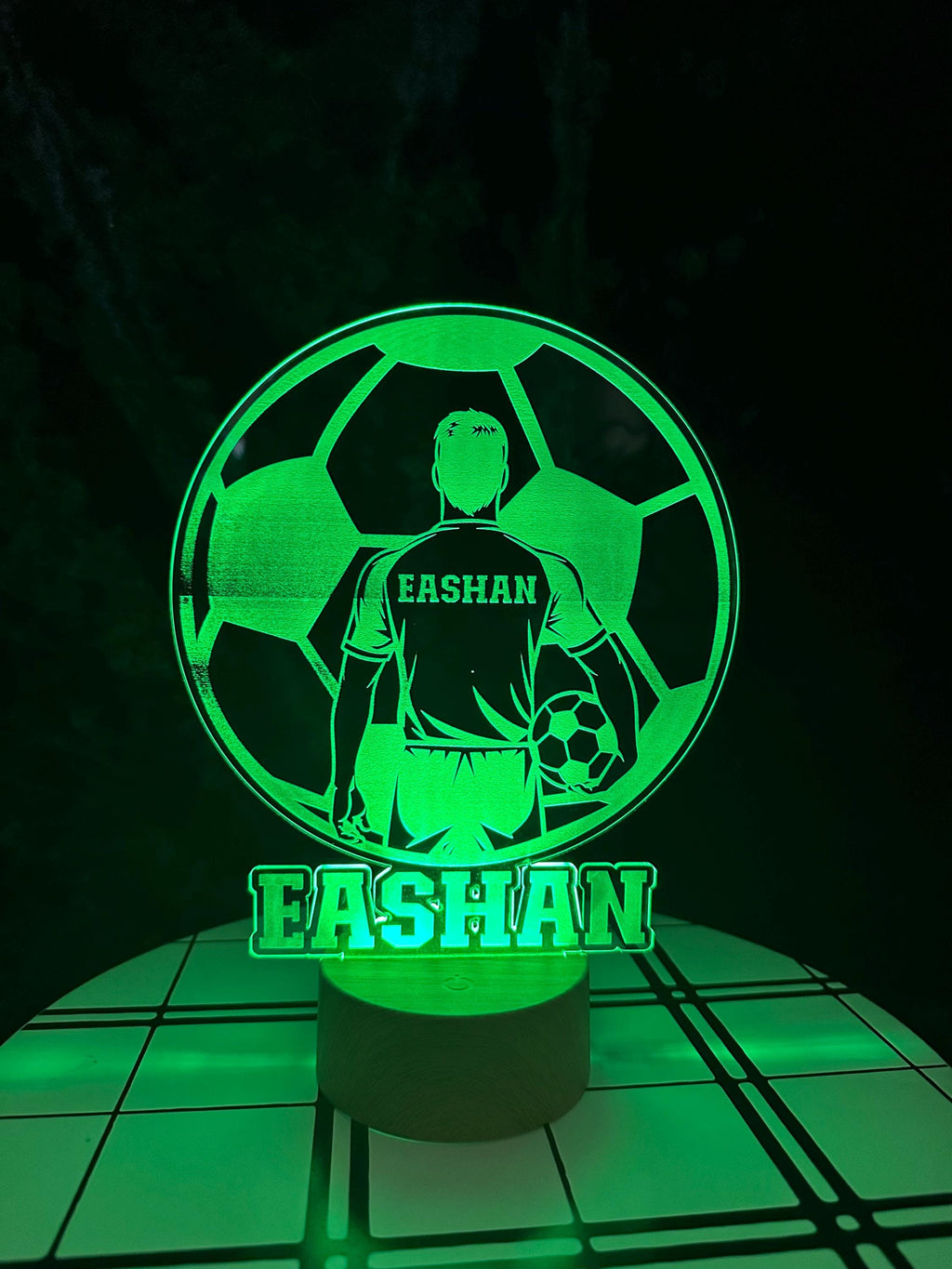 Soccer Night Light, Kids Night Light, Engraved Night Light, Custom Night Light, Gift for Kids, Personalized Night Light, Night Light, Gifts