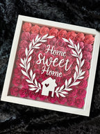 Home Shadow Box, Housewarming Gifts, Shadow Box, Paperflowers Shadow Box, New Home Gift, Gifts for Housewarming, Home Decor, Home sweet Home