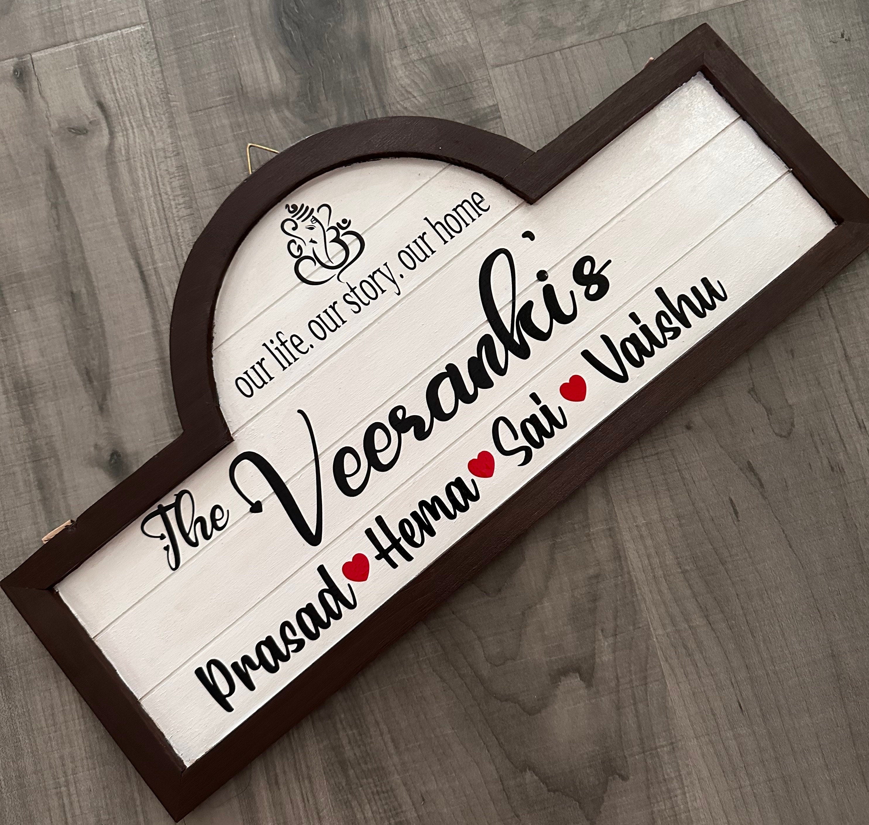 Family Name Sign,Name Boards,Family Name Boards,Entryway Sign,Indian Family Name Boards,Welcome Board