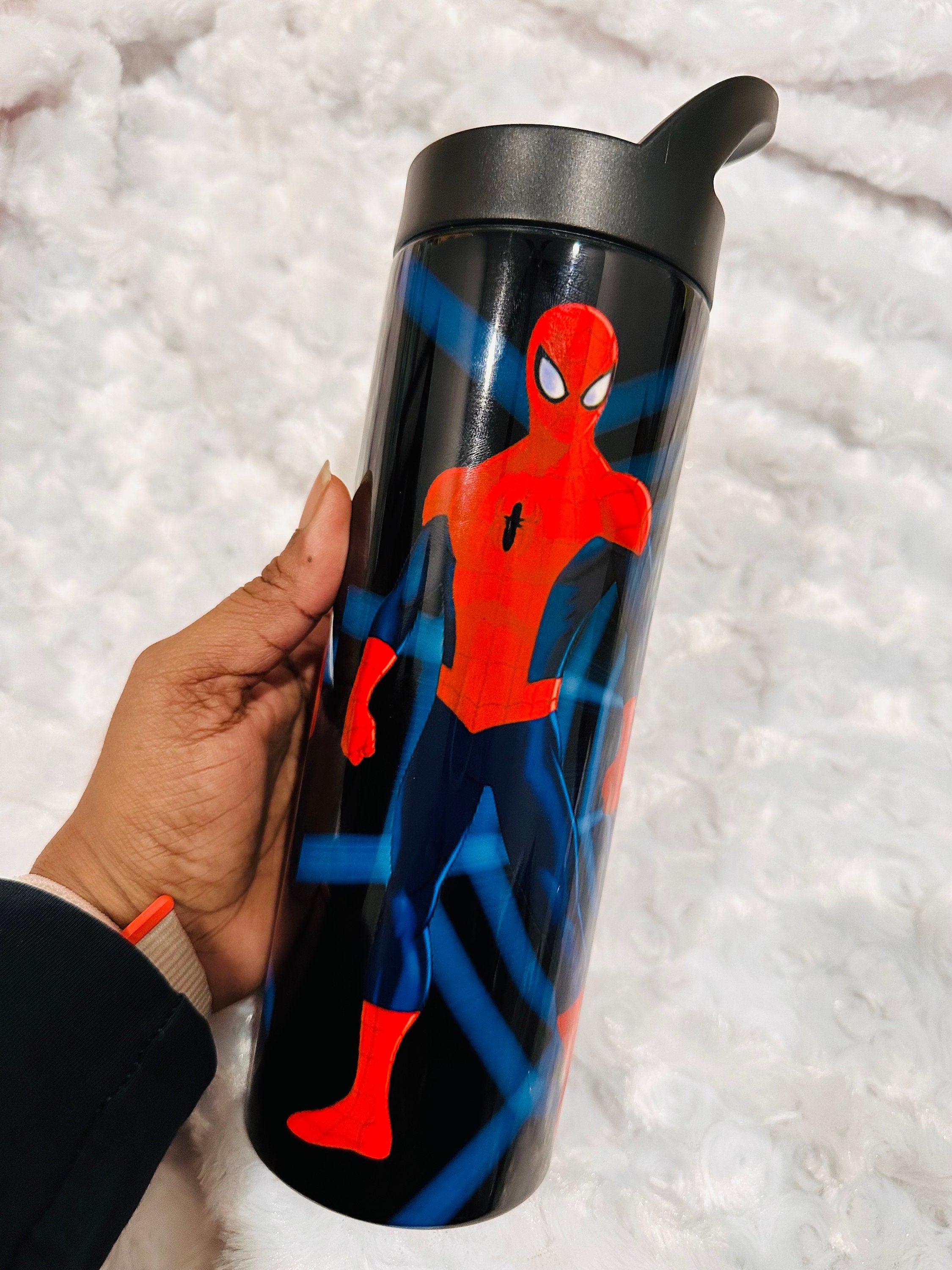 Spiderman Water Tumbler, Custom Water Tumbler, 20oz and 16oz Custom Tumbler, Water Tumbler for Kids, School Water Bottle, Kids Return Gifts