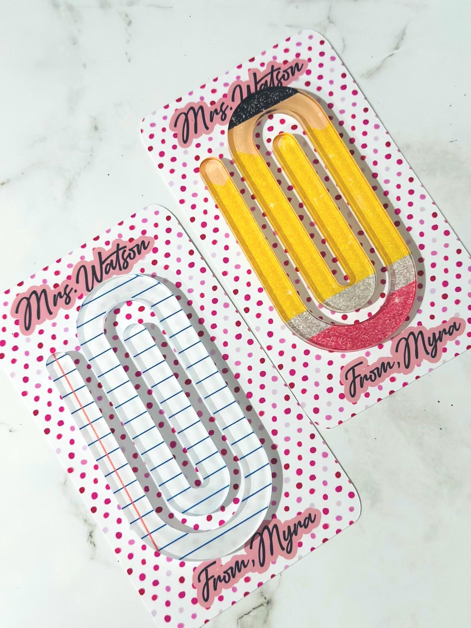 Personalized Jumbo Paperclip for Teacher Gift – Custom Name Clip, Teacher Appreciation, End of Year, Desk Accessory, Teacher Gift, Paperclip