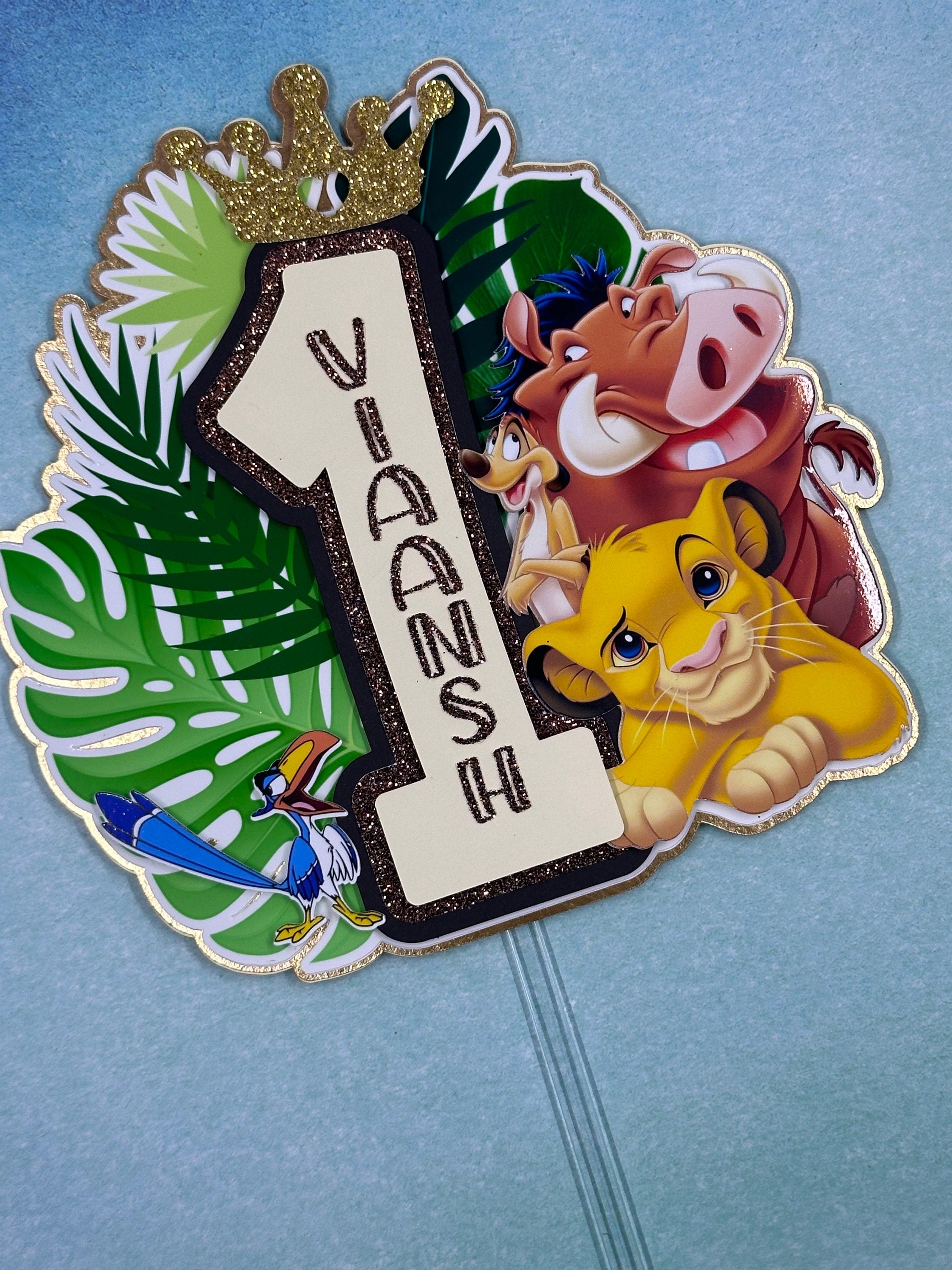 Custom Cake Topper, Birthday Cake Topper, Lion King Cake Topper, Cake Topper, Personalized Cale Topper, Birthday, Birthday Party Supplies