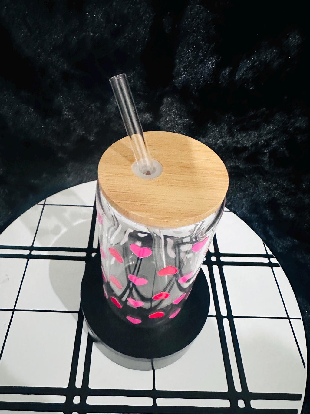 valentine Glass can, Hearts Glass can, 16oz Glass can, Libby Glass Can, Valentine Gifts for her, Valentine Gifts, Hearts Love Glass Can