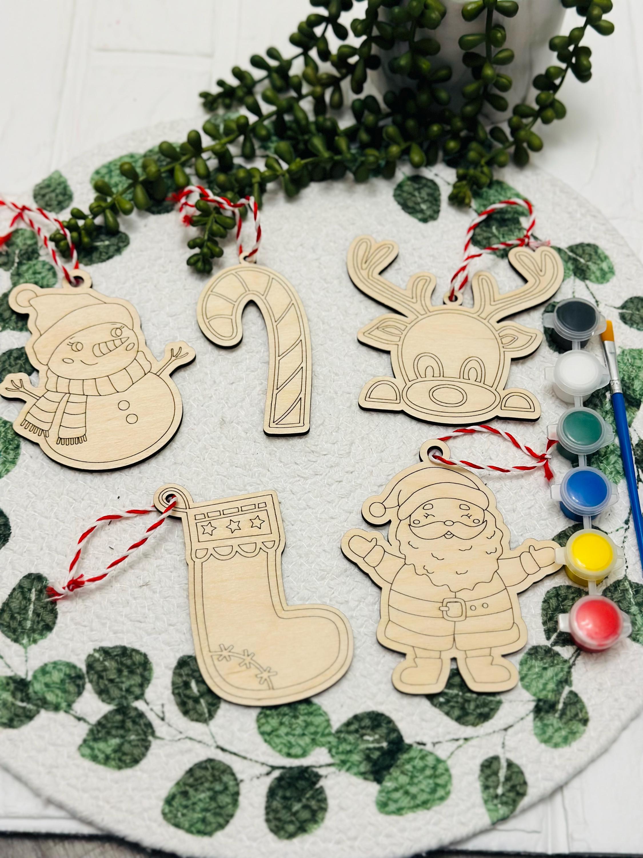 Christmas Ornaments Coloring Kit, DIY Coloring Ornaments, Kids Christmas Ornaments, Coloring Ornaments, Christmad Ornaments, Christmas