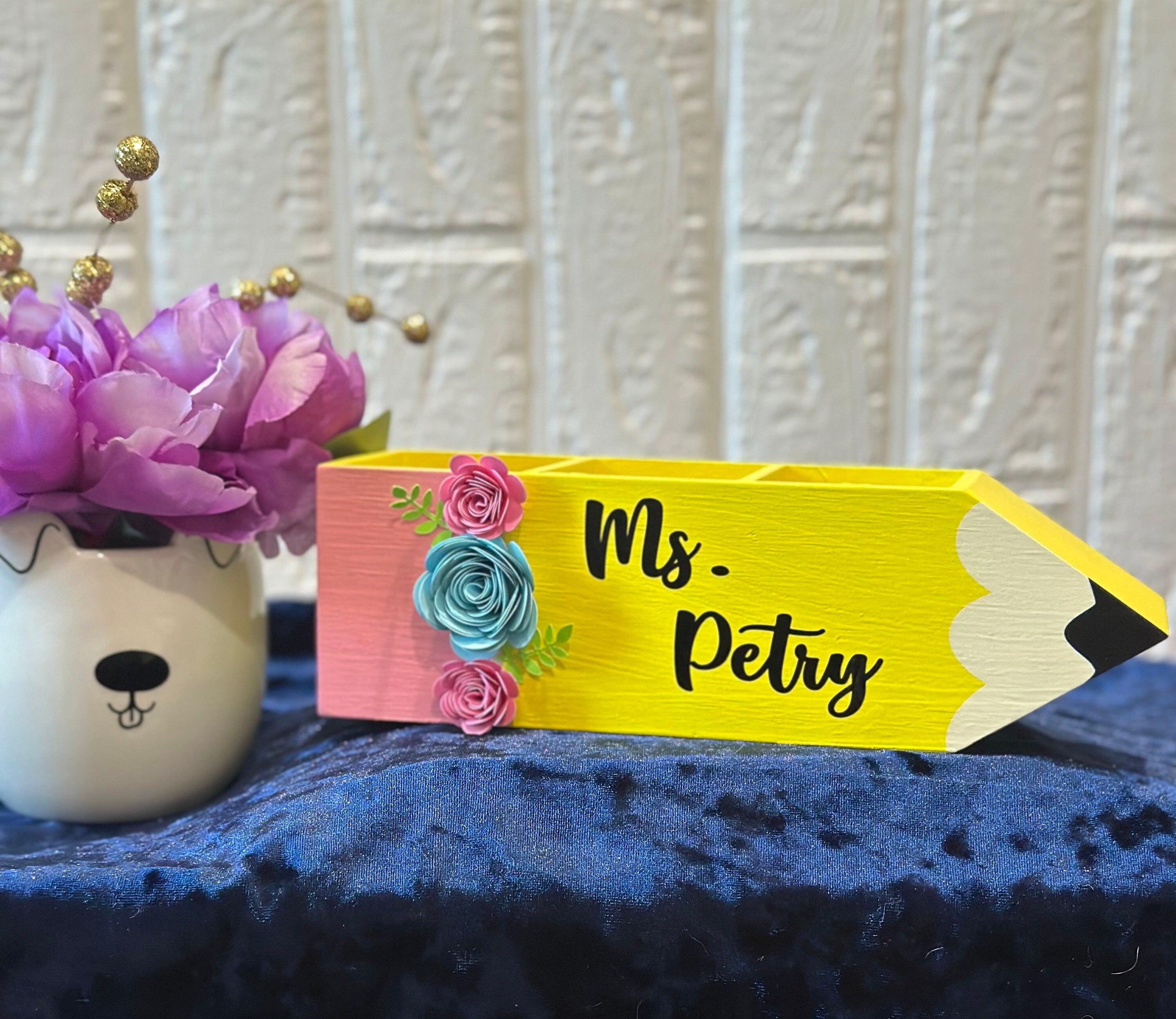 Teacher Pencil Holder, Teacher Gifts, Teacher Appreciation Gifts, Teacher Year End Gifts, Teacher Desk Pencil Holder, Back to School Gifts