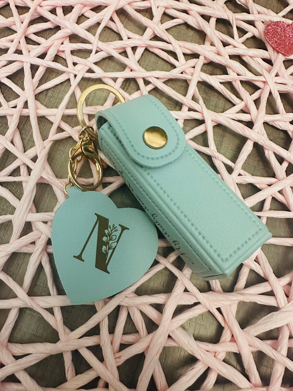 Personalized Lipstick Holder Keychain