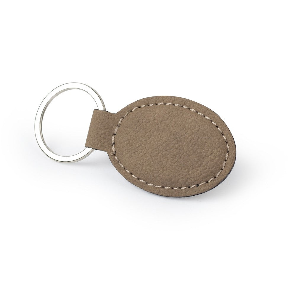 Custom Engraved Leather Keychain – Monogram, Logo, or Name