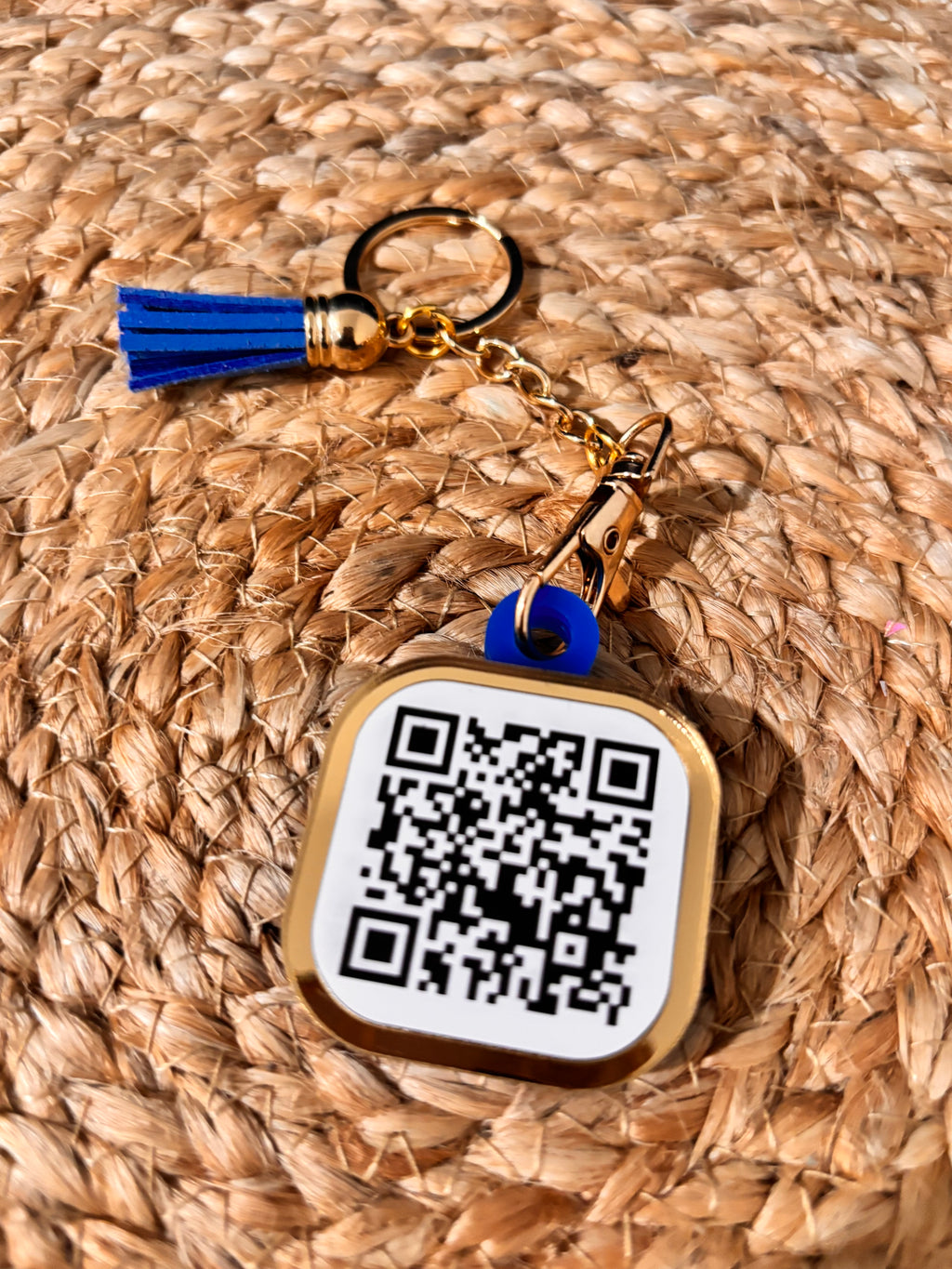 Custom QR Code Keychain with NFC | Personalized Acrylic Keyring for Small Business & Creators