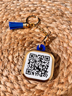 Custom QR Code Keychain with NFC | Personalized Acrylic Keyring for Small Business & Creators