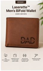 Personalized Men’s Bifold Wallet – Father’s Day Gift