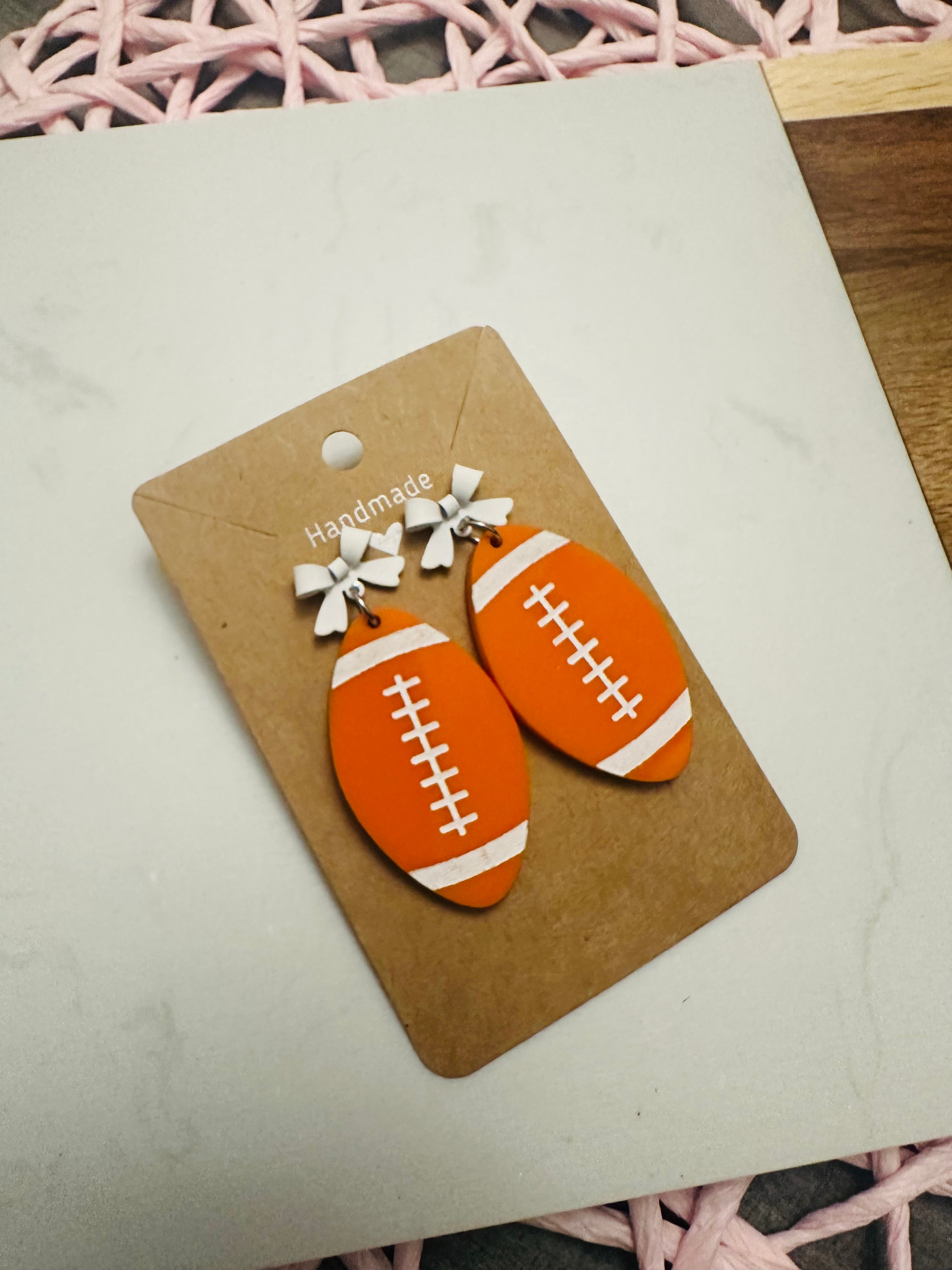 Football Earrings (Custom Color)
