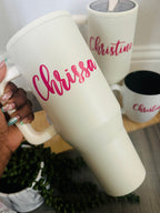 Custom 40oz Vacuum Tumbler – Personalized Logo or Name | Insulated Travel Mug with Straw