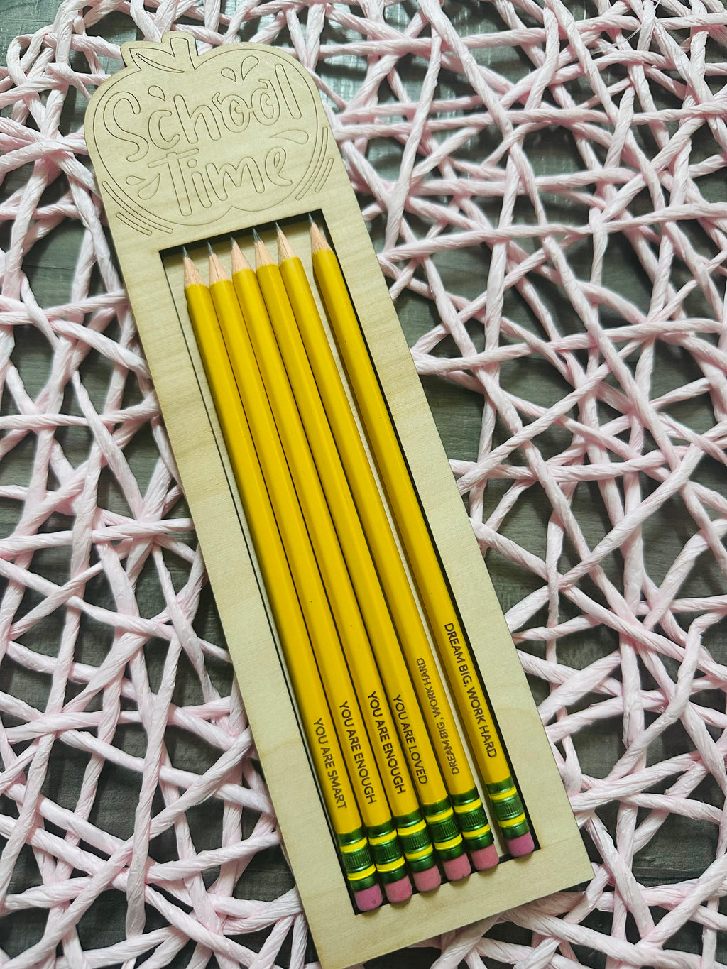 Engraved Pencils, Engraved pencils with Holder,Custom Pencils, Engraved Pencils, Backtoschool Pencils,Custom Affirmation Pencils Gifts