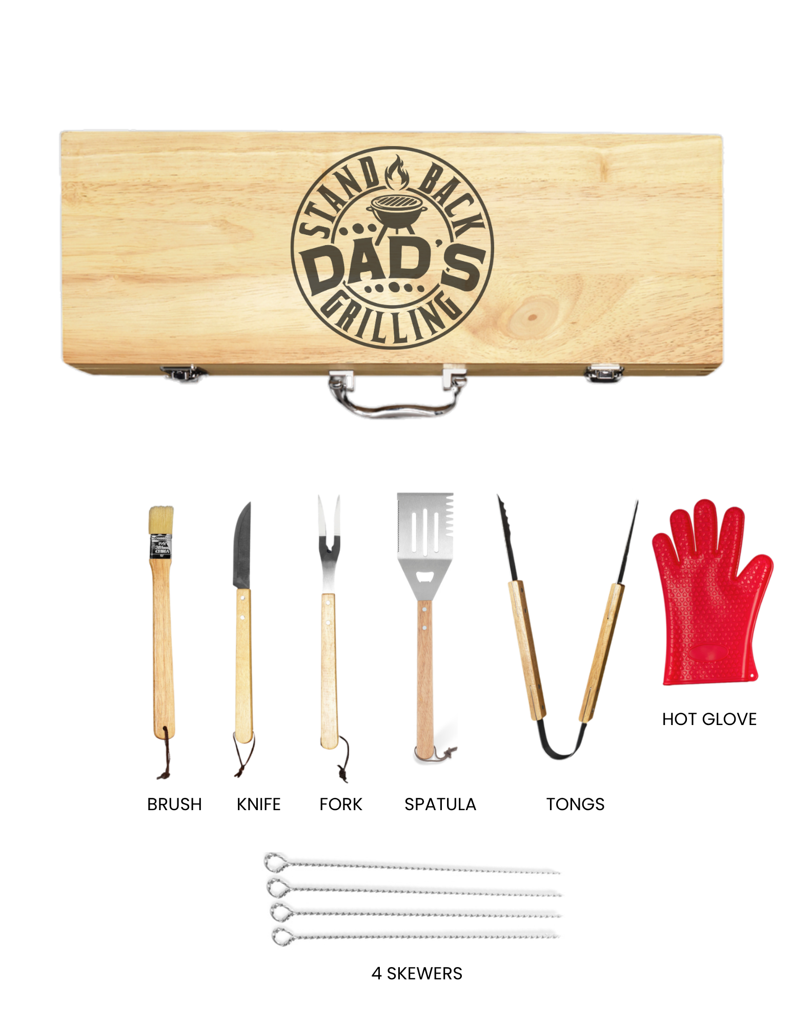 Personalized BBQ Grill Set – Father’s Day Gift