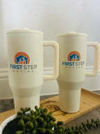 Custom 40oz Vacuum Tumbler – Personalized Logo or Name | Insulated Travel Mug with Straw