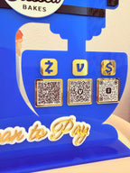 Custom Acrylic Stand Mixer QR Sign for Business – Payments, Socials & More