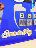 Custom Acrylic Stand Mixer QR Sign for Business – Payments, Socials & More