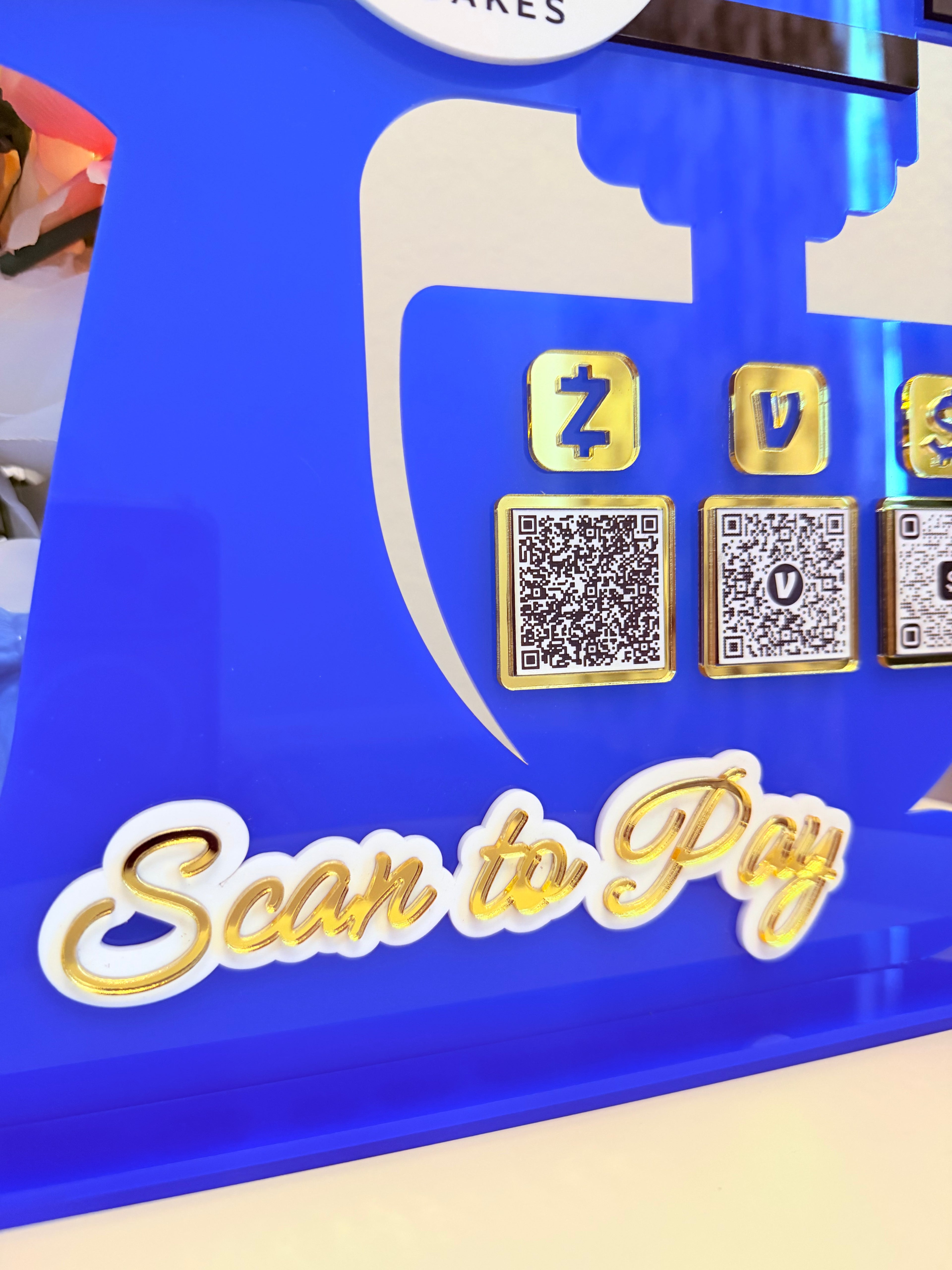 Custom Acrylic Stand Mixer QR Sign for Business – Payments, Socials & More