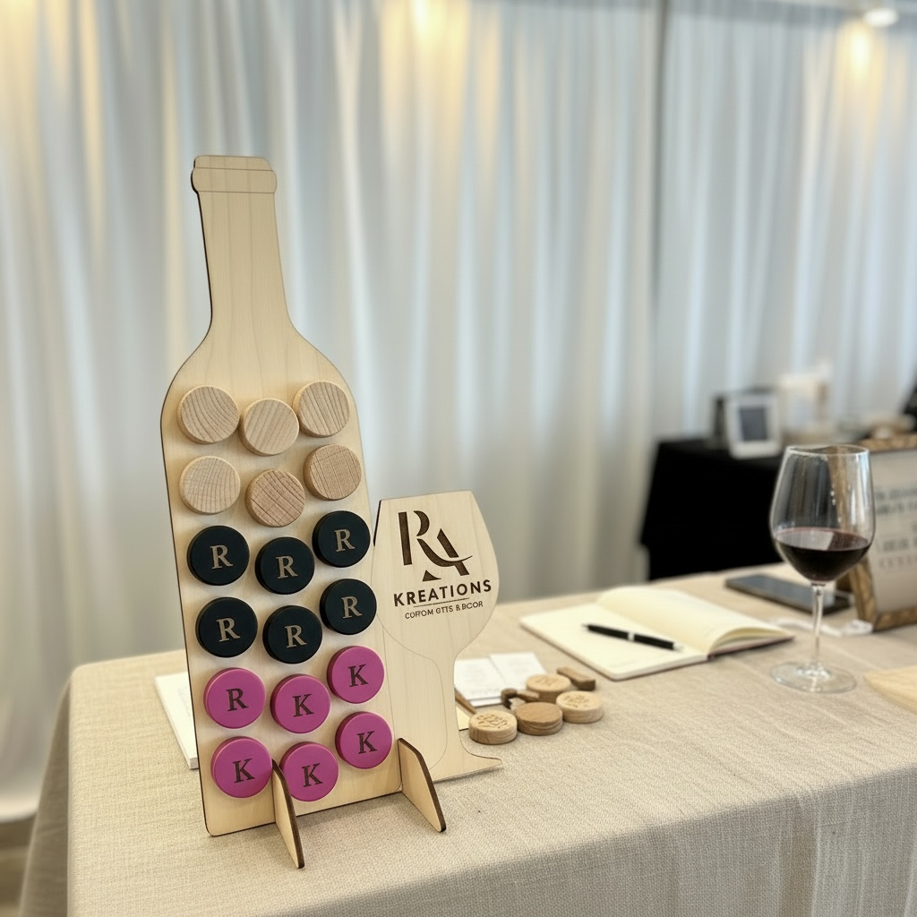 Personalized Engraved Wine Stopper – Custom Name Bottle Stopper in Wood, Black or Pink
