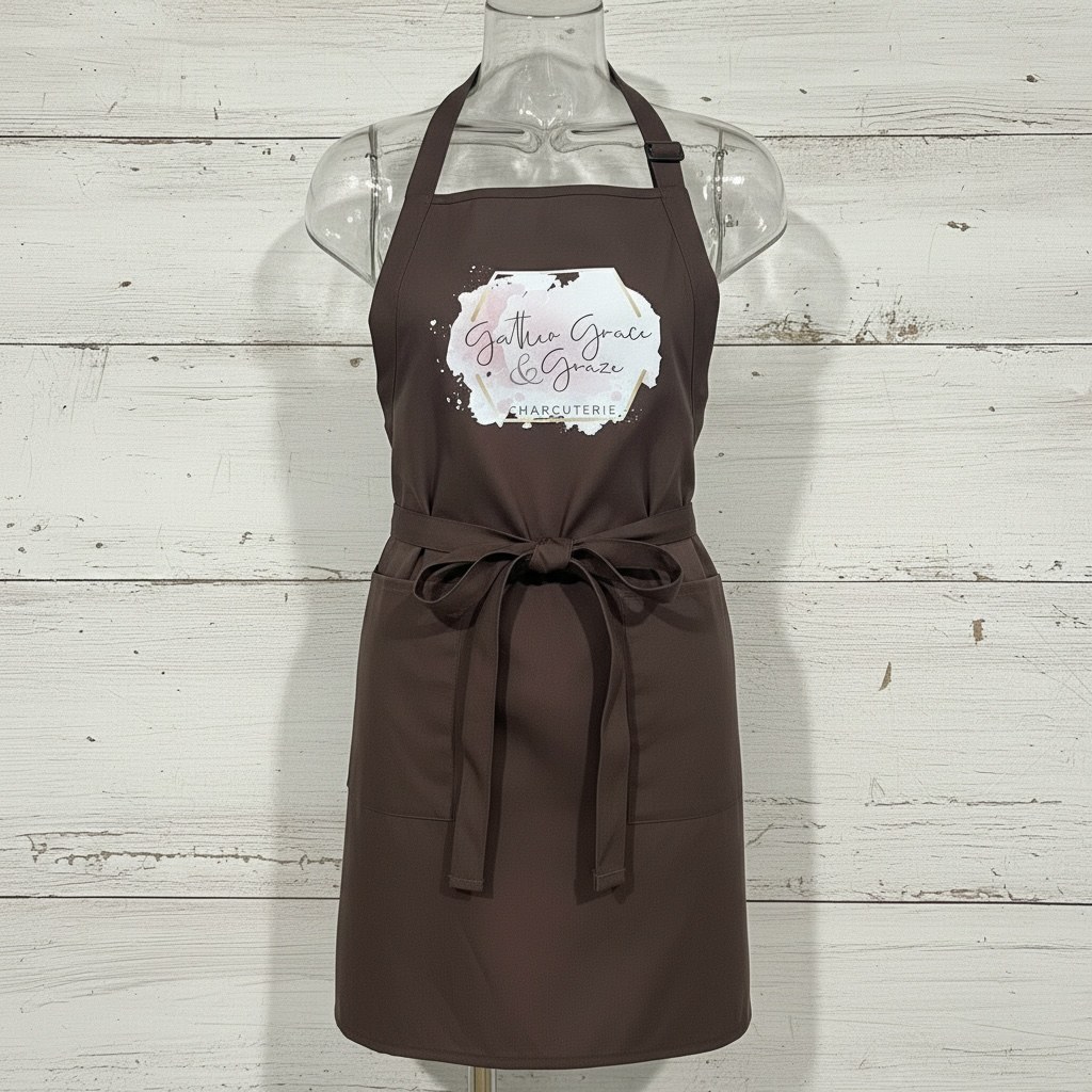 Custom Logo Full-Length Apron with Pockets