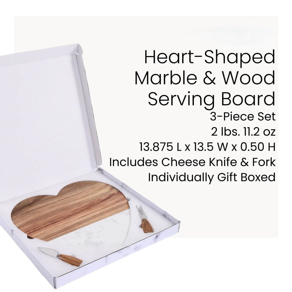 Custom Wood and Marble Heart Cutting Board, Valentine Gifts, Wedding Gifts, Housewarming Gifts