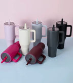 Custom 40oz Vacuum Tumbler – Personalized Logo or Name | Insulated Travel Mug with Straw