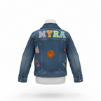 Custom Kids Denim Jacket with Name & Patches | Personalized Unisex Jean Jacket