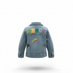 Custom Kids Denim Jacket with Name & Patches | Personalized Unisex Jean Jacket