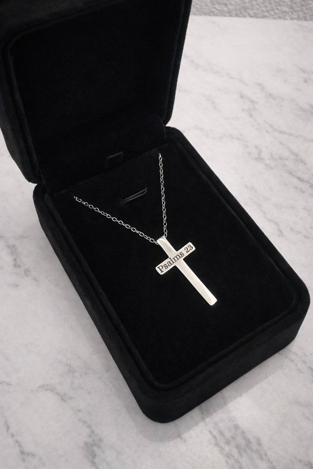 Custom Engraved Cross Necklace – Personalized Christian Jewelry Gift for Him or Her