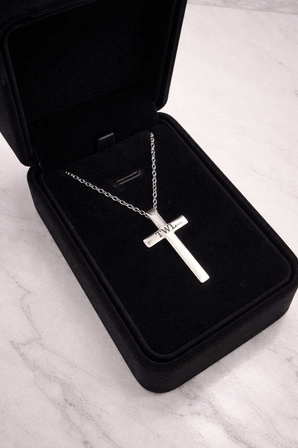 Custom Engraved Cross Necklace – Personalized Christian Jewelry Gift for Him or Her