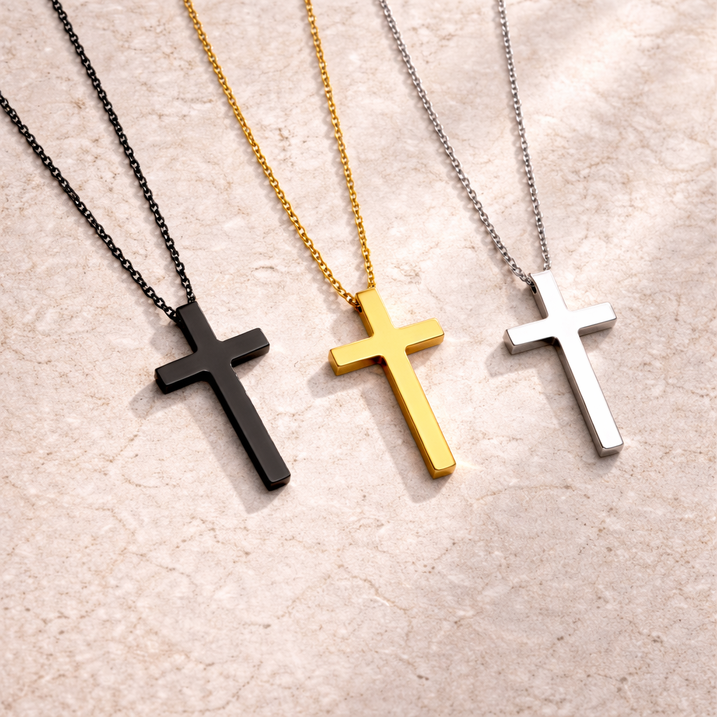 Custom Engraved Cross Necklace – Personalized Christian Jewelry Gift for Him or Her