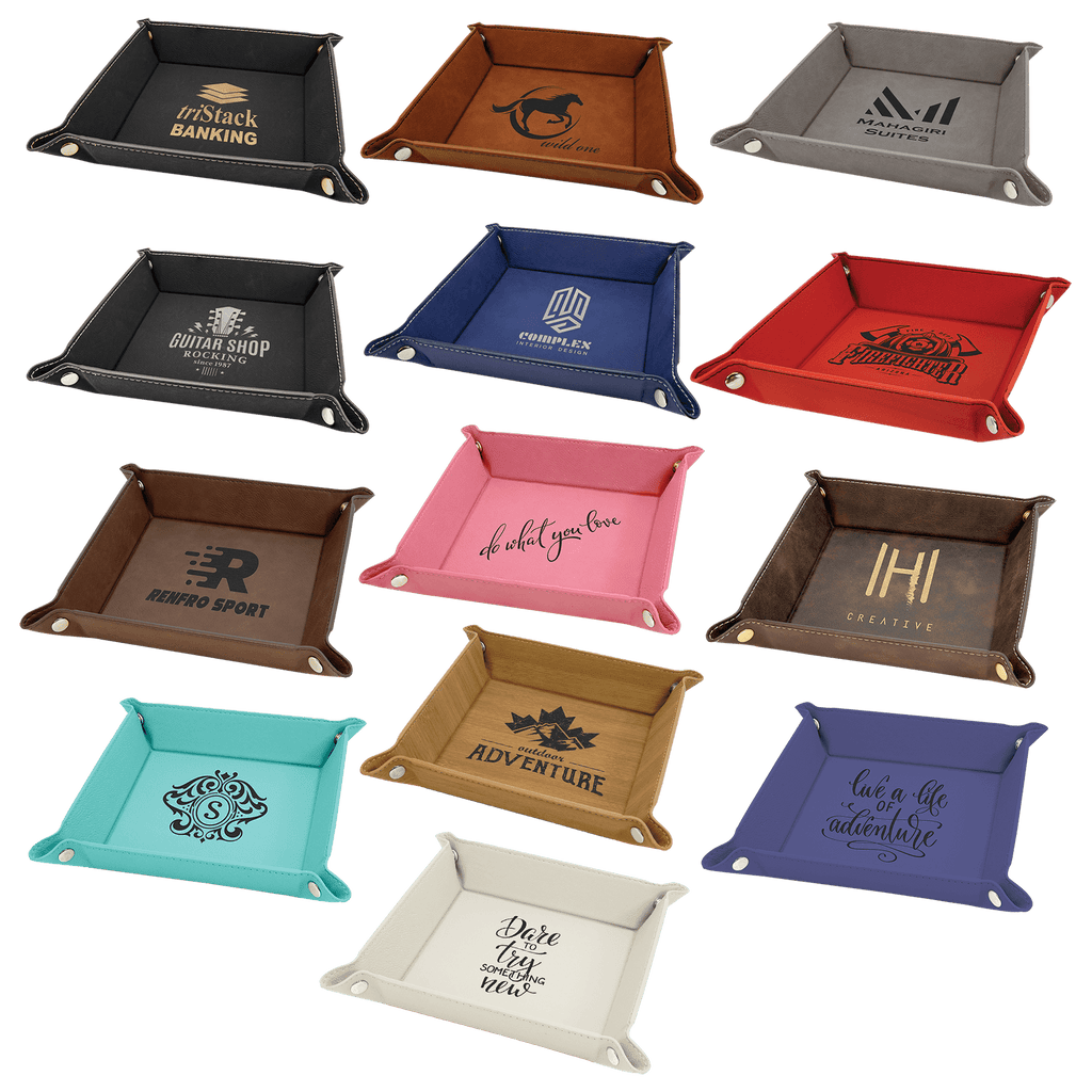 Custom Leather Valet Tray – Engraved with Logo or Initials | Perfect Corporate Gift