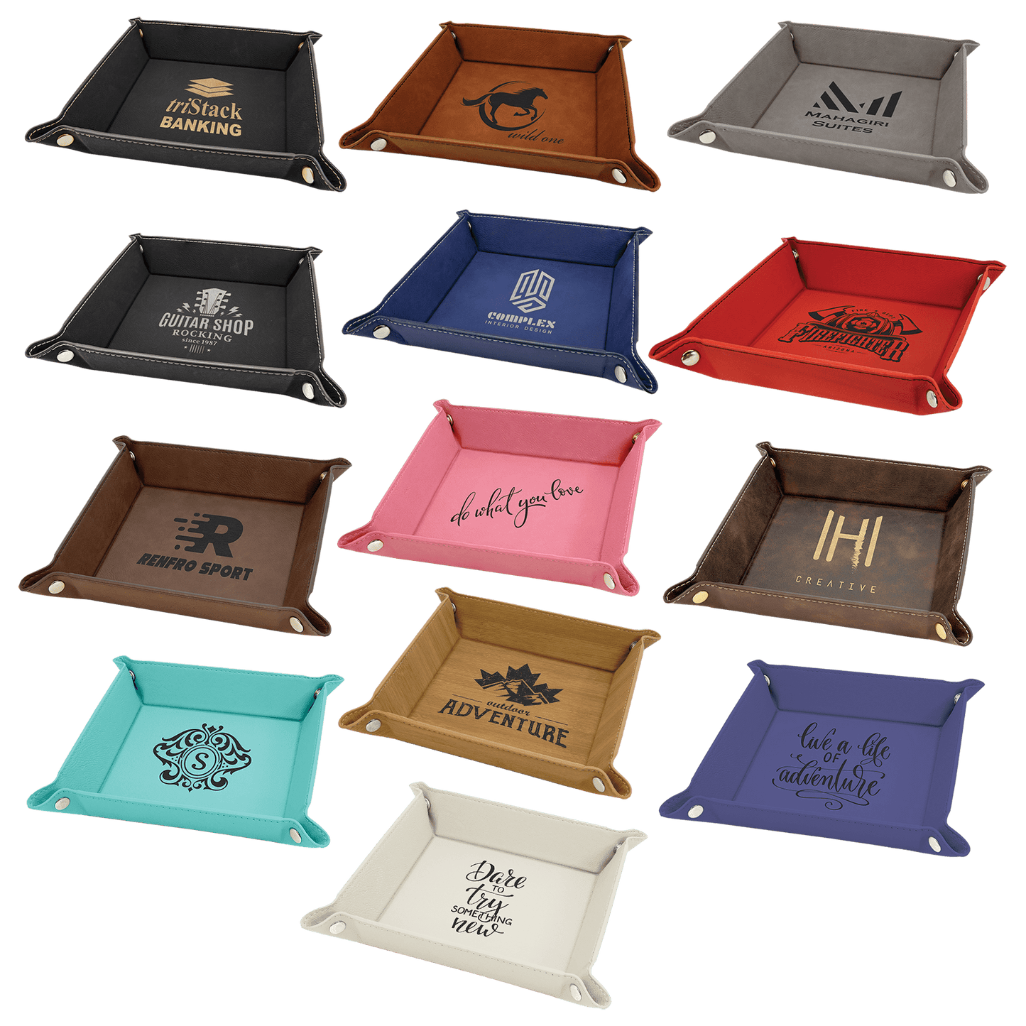 Custom Leather Valet Tray – Engraved with Logo or Initials | Perfect Corporate Gift