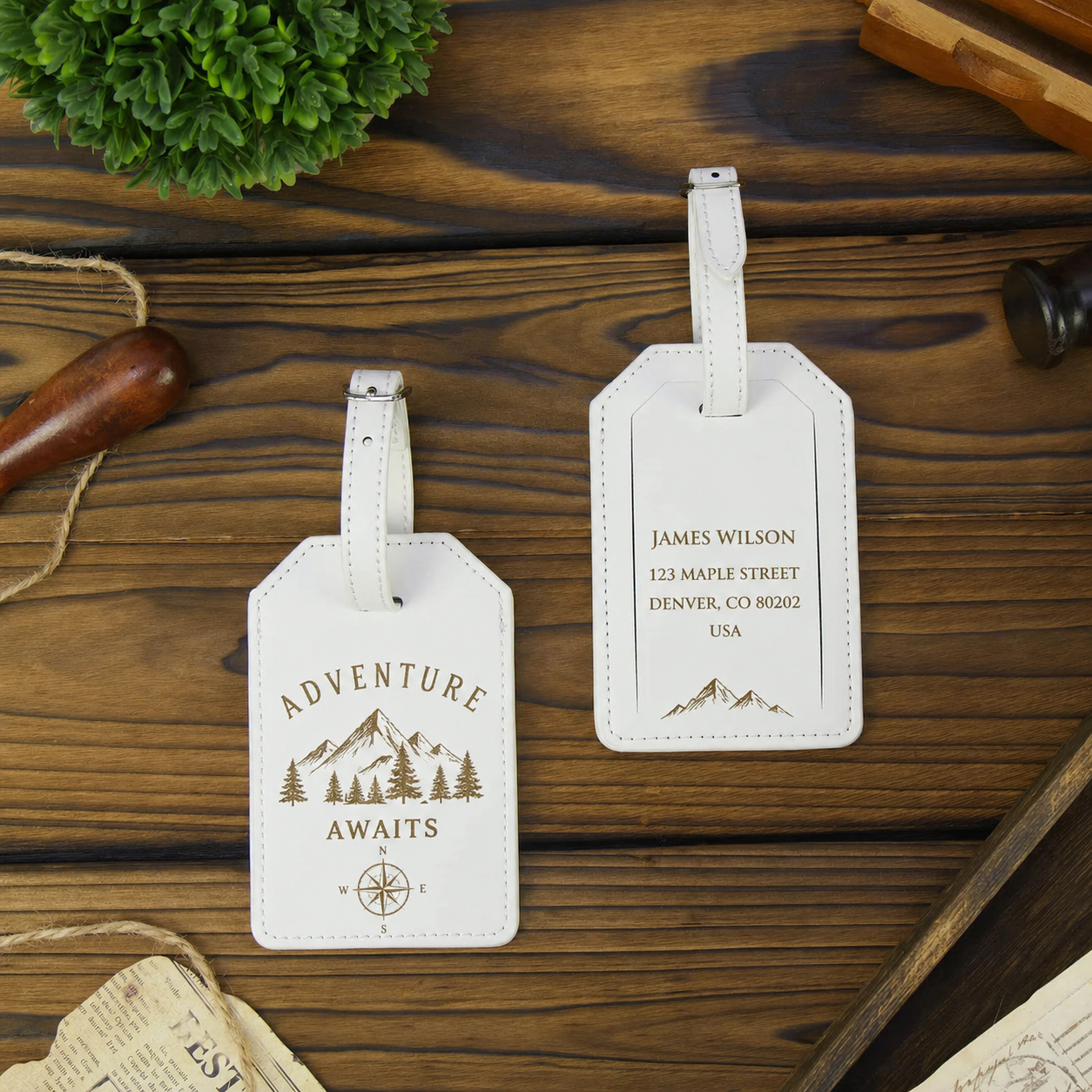 Personalized Leatherette Luggage Tags