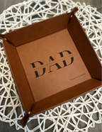 Personalized Leather Valet Tray – Dad Gift